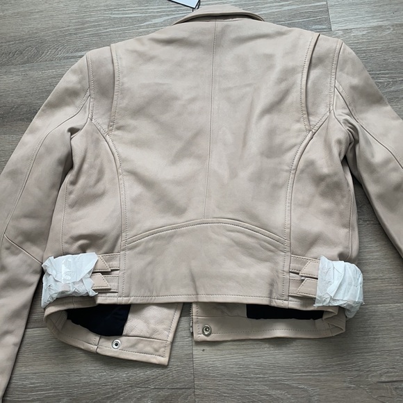 Iro Asheville leather jacket in dark beige - Picture 8 of 8